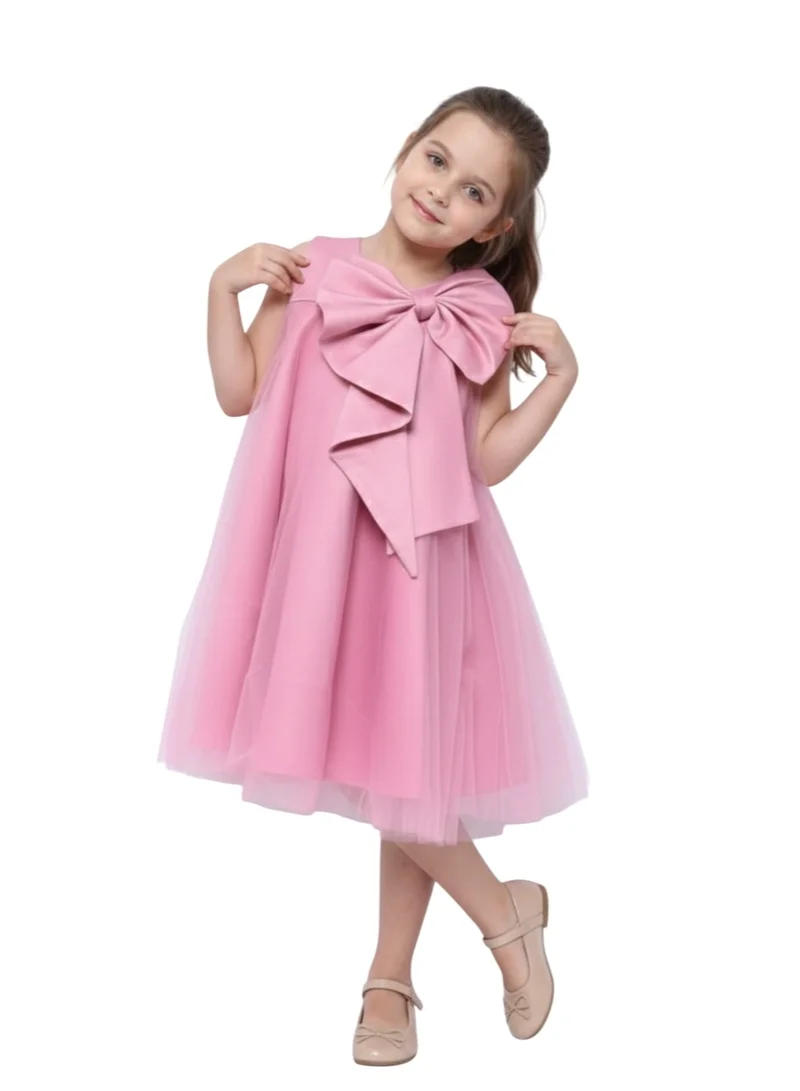 دىدانيالا فستان تول بفيونكة وردية